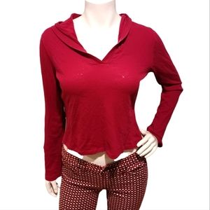 Y2K magenta long sleeve t-shirt hoodie